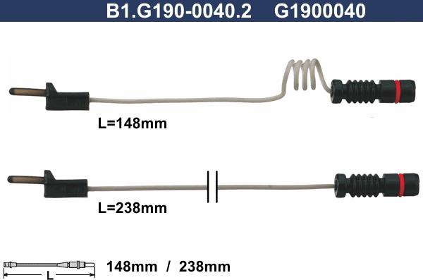 Galfer B1.G190-0040.2 - Signalni kontakt, trosenje kočione plocice www.molydon.hr
