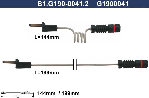 Galfer B1.G190-0041.2 - Signalni kontakt, trosenje kočione plocice www.molydon.hr