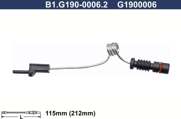 Galfer B1.G190-0006.2 - Signalni kontakt, trosenje kočione plocice www.molydon.hr
