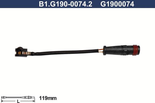 Galfer B1.G190-0074.2 - Signalni kontakt, trosenje kočione plocice www.molydon.hr