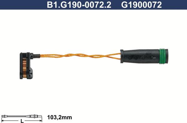 Galfer B1.G190-0072.2 - Signalni kontakt, trosenje kočione plocice www.molydon.hr