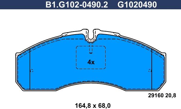 Galfer B1.G102-0490.2 - Komplet Pločica, disk-kočnica www.molydon.hr