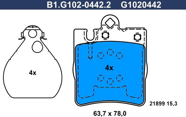 Galfer B1.G102-0442.2 - Komplet Pločica, disk-kočnica www.molydon.hr