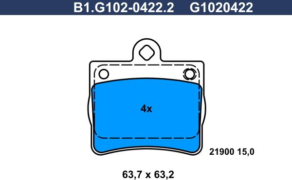 Galfer B1.G102-0422.2 - Komplet Pločica, disk-kočnica www.molydon.hr