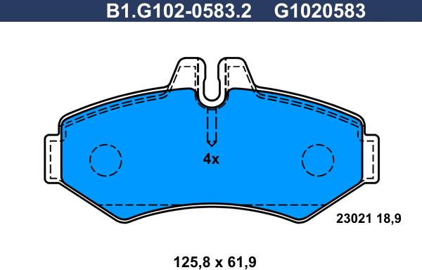 Galfer B1.G102-0583.2 - Komplet Pločica, disk-kočnica www.molydon.hr