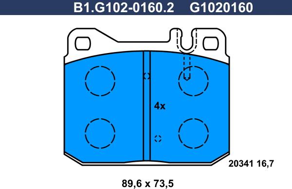 Galfer B1.G102-0160.2 - Komplet Pločica, disk-kočnica www.molydon.hr