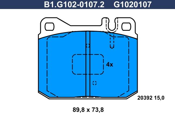 Galfer B1.G102-0107.2 - Komplet Pločica, disk-kočnica www.molydon.hr