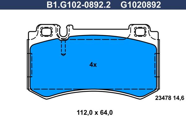 Galfer B1.G102-0892.2 - Komplet Pločica, disk-kočnica www.molydon.hr