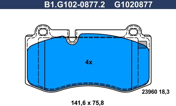 Galfer B1.G102-0877.2 - Komplet Pločica, disk-kočnica www.molydon.hr