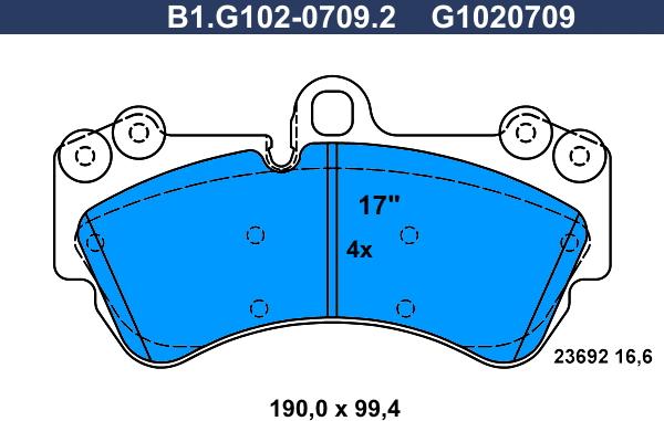 Galfer B1.G102-0709.2 - Komplet Pločica, disk-kočnica www.molydon.hr