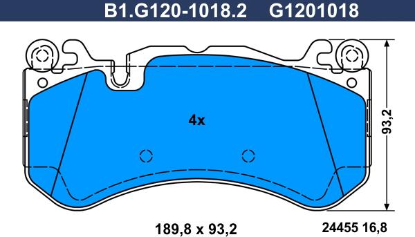 Galfer B1.G120-1018.2 - Komplet Pločica, disk-kočnica www.molydon.hr