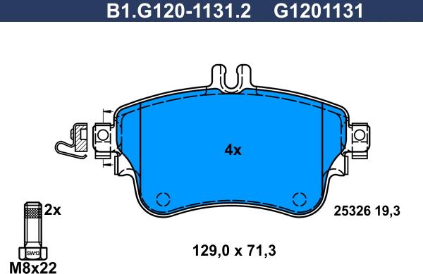 Galfer B1.G120-1131.2 - Komplet Pločica, disk-kočnica www.molydon.hr