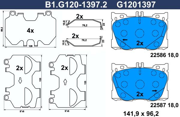 Galfer B1G12013972 - Komplet Pločica, disk-kočnica www.molydon.hr