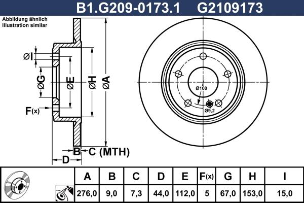 Galfer B1.G209-0173.1 - Kočioni disk www.molydon.hr