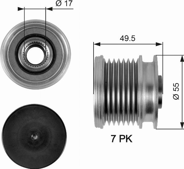 GATES OAP7086 - Remenica, alternator www.molydon.hr