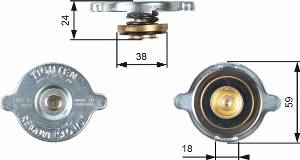 GATES RC113 - Poklopac sa zatvaracem, hladnjak www.molydon.hr