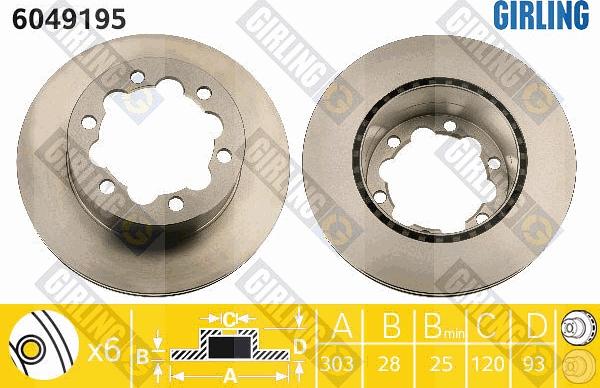 Girling 6049195 - Kočioni disk www.molydon.hr