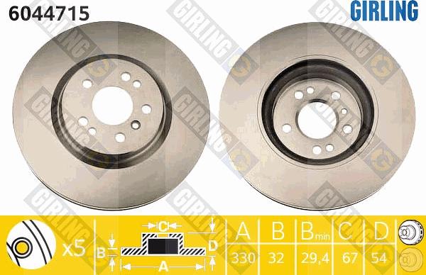 Girling 6044715 - Kočioni disk www.molydon.hr