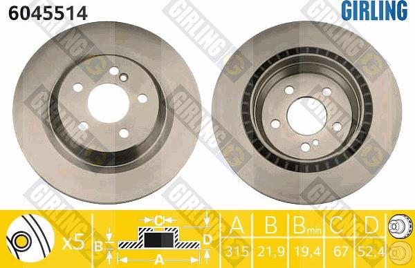 Girling 6045514 - Kočioni disk www.molydon.hr