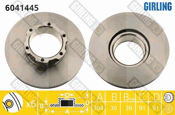 Girling 6041445 - Kočioni disk www.molydon.hr