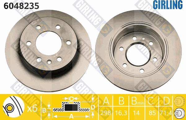 Girling 6048235 - Kočioni disk www.molydon.hr