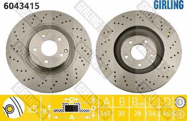 Girling 6043415 - Kočioni disk www.molydon.hr