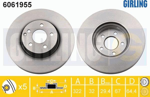 Girling 6061955 - Kočioni disk www.molydon.hr