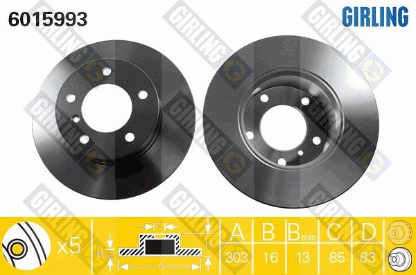 Girling 6015993 - Kočioni disk www.molydon.hr
