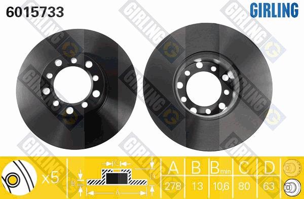 Girling 6015733 - Kočioni disk www.molydon.hr