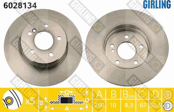 Girling 6028134 - Kočioni disk www.molydon.hr