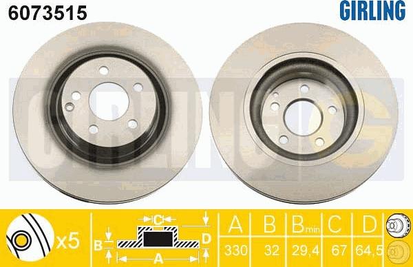 Girling 6073515 - Kočioni disk www.molydon.hr