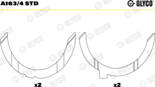 Glyco A163/4 STD - Odstojna Podloška, kolenasto osovina/radilica www.molydon.hr