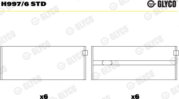 Glyco H997/6 STD - Ležaj radilice www.molydon.hr
