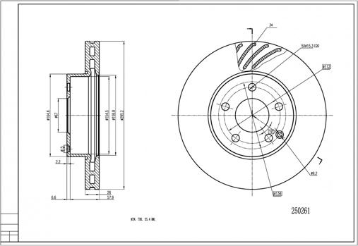 Hart 250 261 - Kočioni disk www.molydon.hr