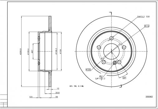 Hart 250 262 - Kočioni disk www.molydon.hr