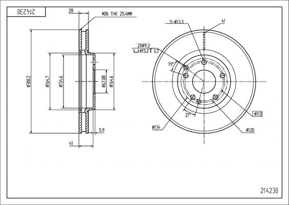Hart 214 230 - Kočioni disk www.molydon.hr
