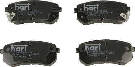 Hart 224 173 - Komplet Pločica, disk-kočnica www.molydon.hr