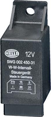HELLA 5WG 002 450-311 - Relej, interval pranja-brisanja www.molydon.hr