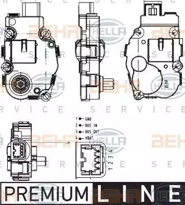 HELLA 6NW 351 344-041 - Element za podešavanje, ventil za mesanje www.molydon.hr