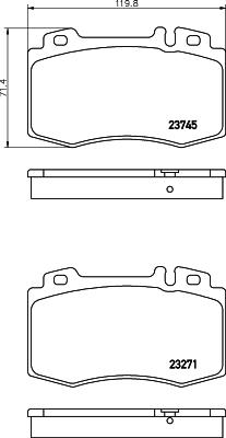 HELLA 8DB 355 010-101 - Komplet Pločica, disk-kočnica www.molydon.hr