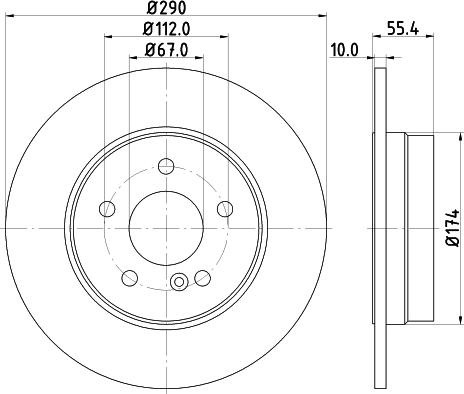 HELLA 8DD 355 124-811 - Kočioni disk www.molydon.hr