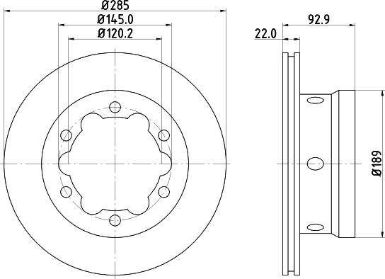 HELLA 8DD 355 105-811 - Kočioni disk www.molydon.hr