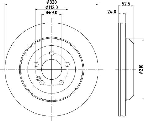 HELLA 8DD 355 134-562 - Kočioni disk www.molydon.hr