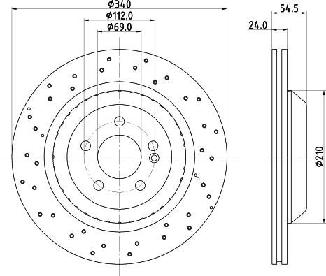 HELLA 8DD 355 134-582 - Kočioni disk www.molydon.hr