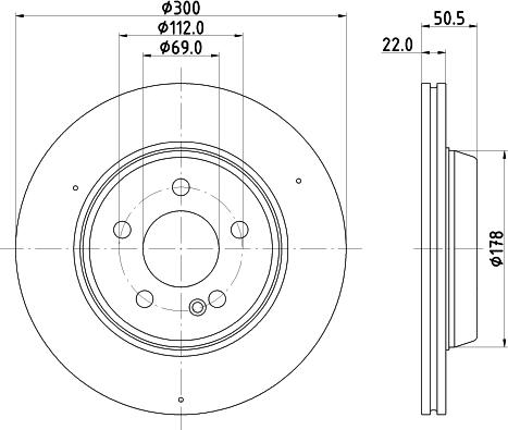 HELLA 8DD 355 134-842 - Kočioni disk www.molydon.hr