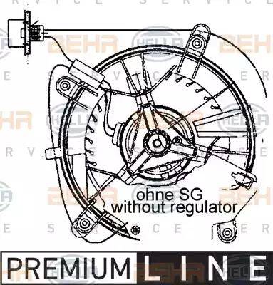 HELLA 8EW 009 159-461 - Ventilator kabine/unutrasnjeg prostora www.molydon.hr