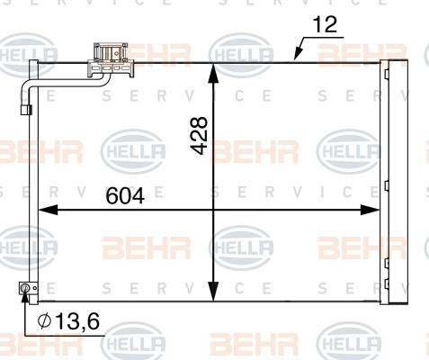 HELLA 8FC 351 005-464 - Kondenzator, klima-Uređaj www.molydon.hr