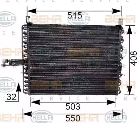 HELLA 8FC 351 035-751 - Kondenzator, klima-Uređaj www.molydon.hr