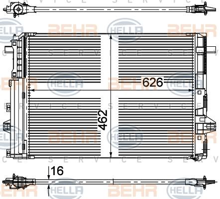 HELLA 8FC 351 303-284 - Kondenzator, klima-Uređaj www.molydon.hr