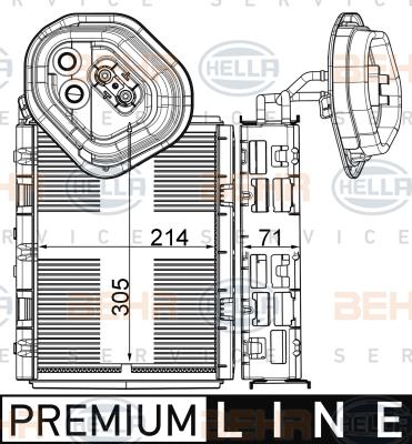 HELLA 8FV 351 003-591 - Isparivač, klima-Uređaj www.molydon.hr